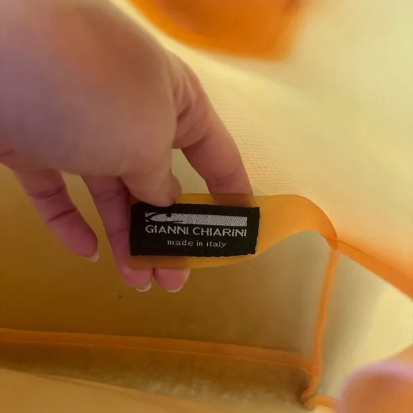 Gianni Chiarini Orange PVC Purse - Picture 3 of 5